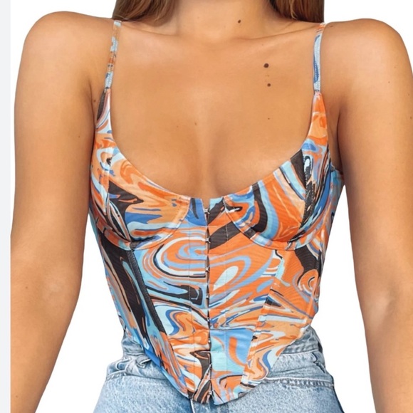 White Fox Boutique Tops - White Fox Boutique Multicolored Corset